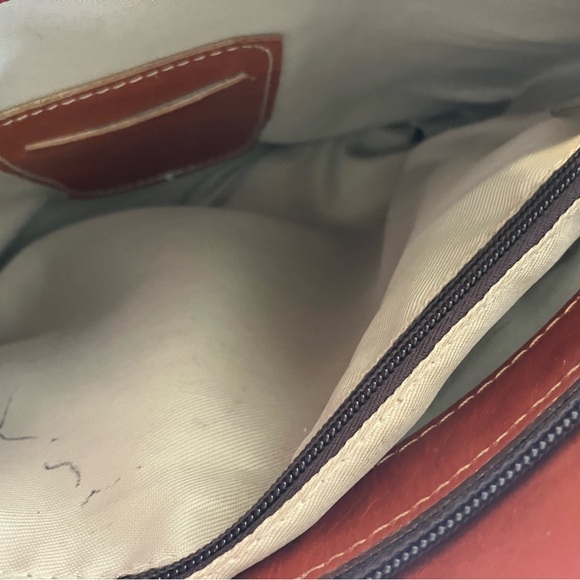 Florence BROWN GENUINE LEATHER SHOULDER BAG CONVERTIBLE BACKPACK‎ PURSE Zip - Picture 7 of 8